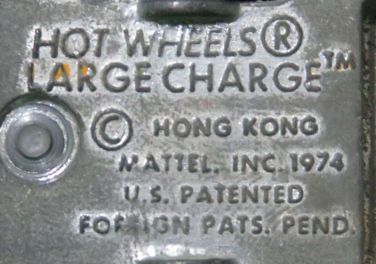 **Hotwheels**Large Charge - 1974**Made in Hong Kong**Vintage**