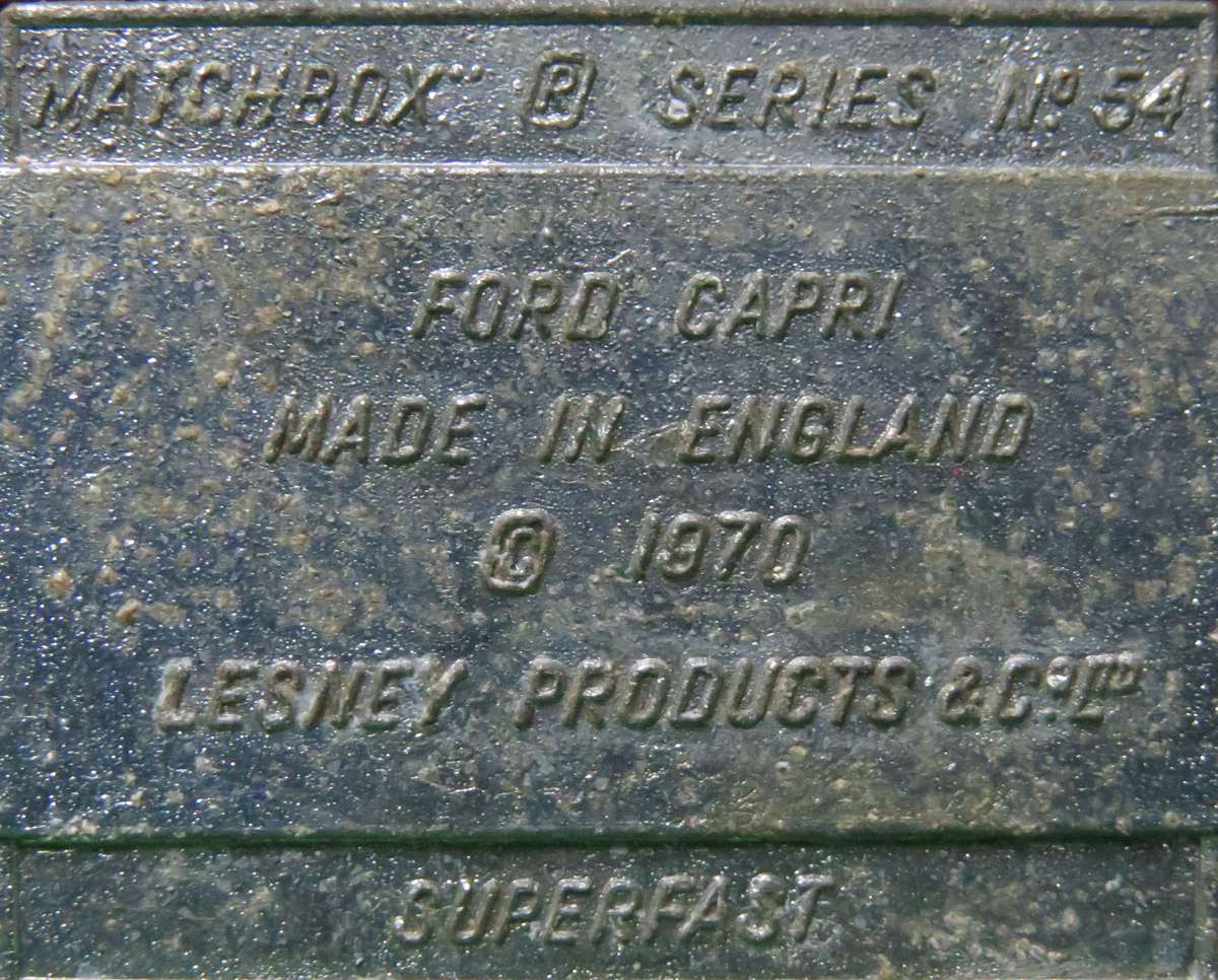 **Matchbox Lesney No.54**Ford Capri**1970**Vintage**Excellent condition for age**Bonnet opens**