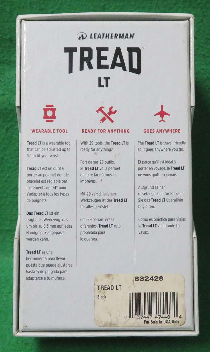 **Leatherman Tread LT**Bracelet Multi-Tool**Black - 832428**New - Still in box with booklet**