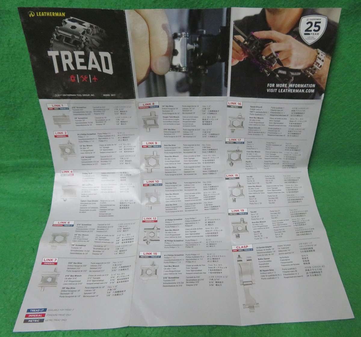 **Leatherman Tread LT**Bracelet Multi-Tool**Black - 832428**New - Still in box with booklet**