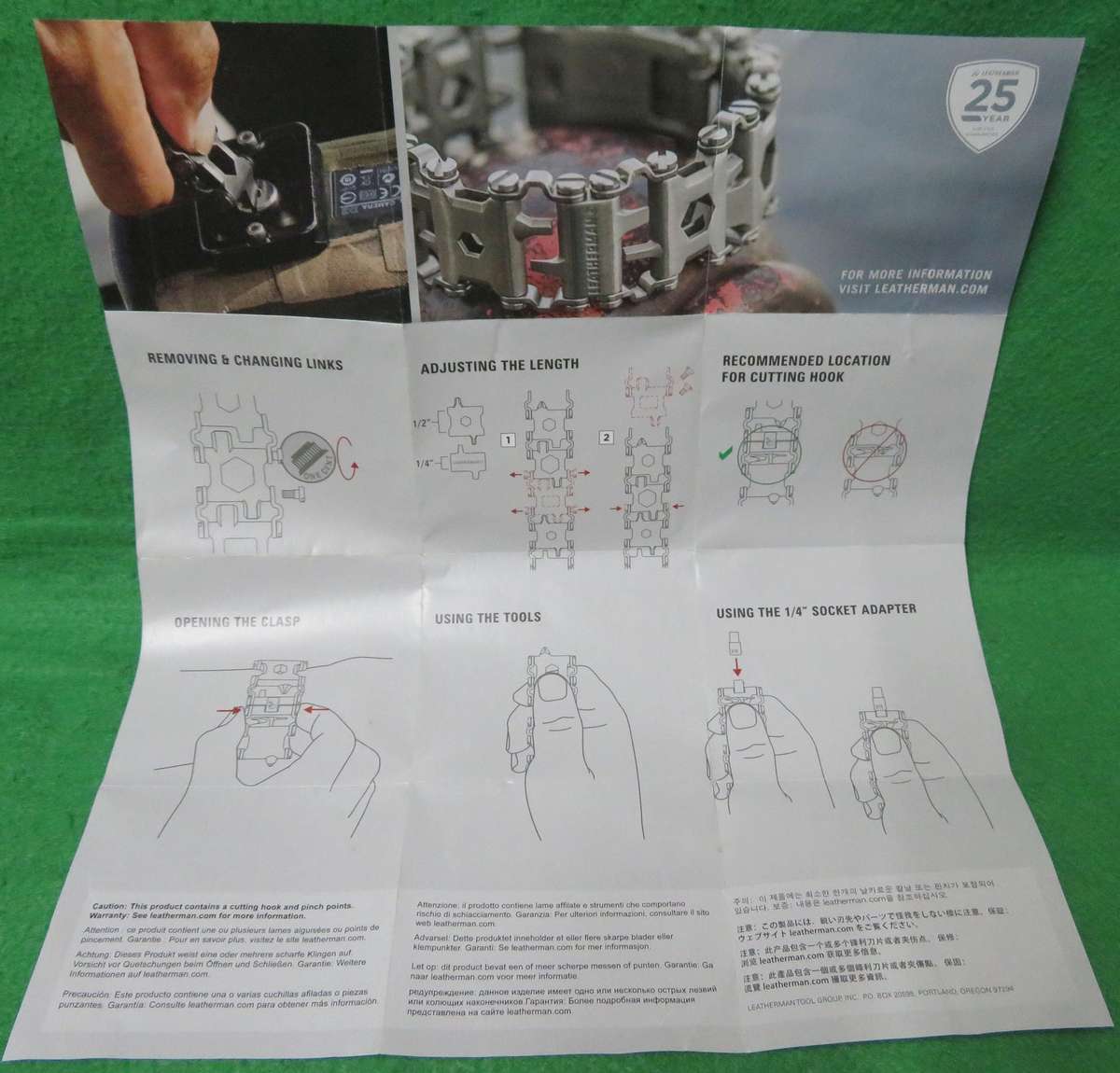 **Leatherman Tread LT**Bracelet Multi-Tool**Black - 832428**New - Still in box with booklet**