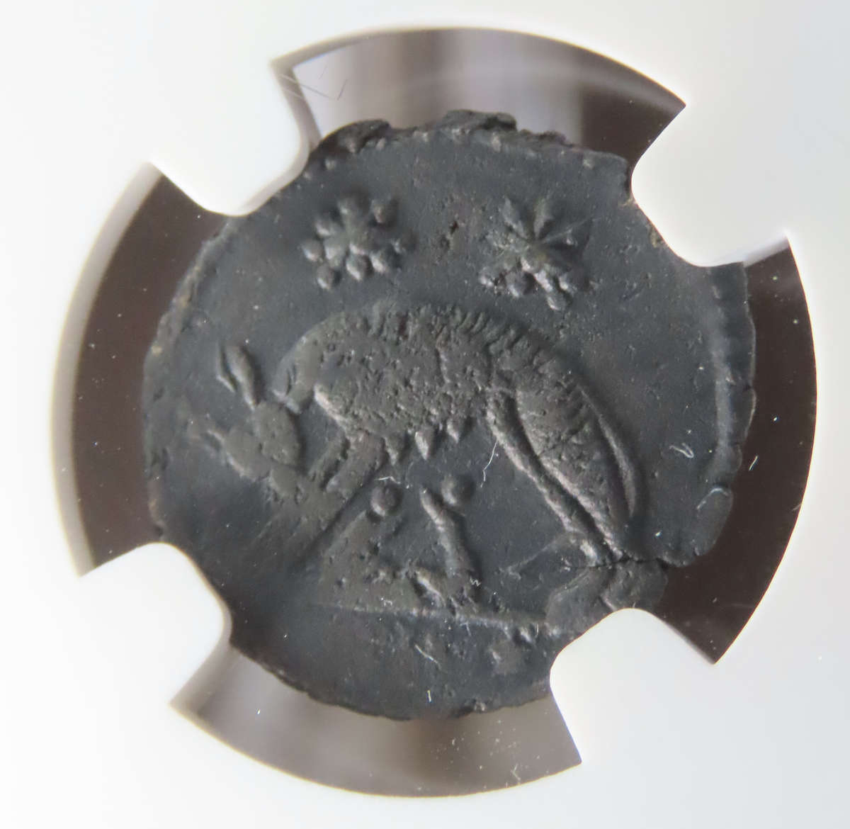 Constantinian, 330 - 340 AD, Wolf Nursing Romulus and Remus, NGC VF, Ancient Rome, Roman Coin