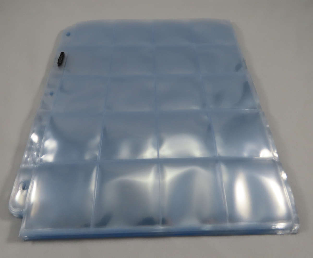 Coin Pages for Standard Coin holders, 20 pocket, fits any Album/Binder, No PVC
