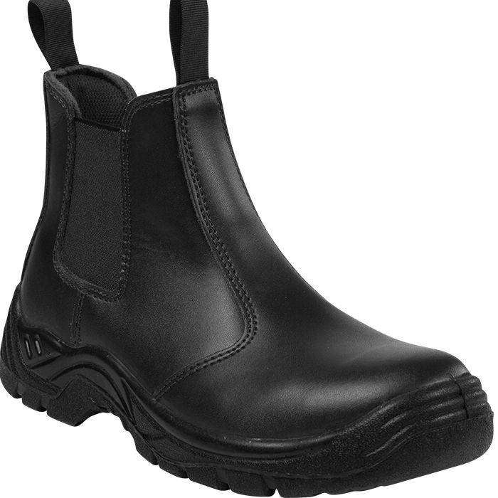 Barron Chelsea Safety Boot (Size 7, Black)  Steel Toe Cap PPE