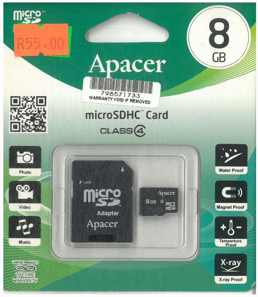 APACER 8GB microSDHC class 4