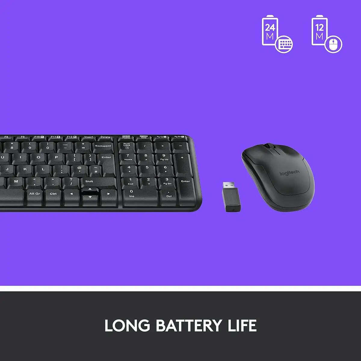 Logitech MK220 Compact Wireless Keyboard Mouse Desktop Set