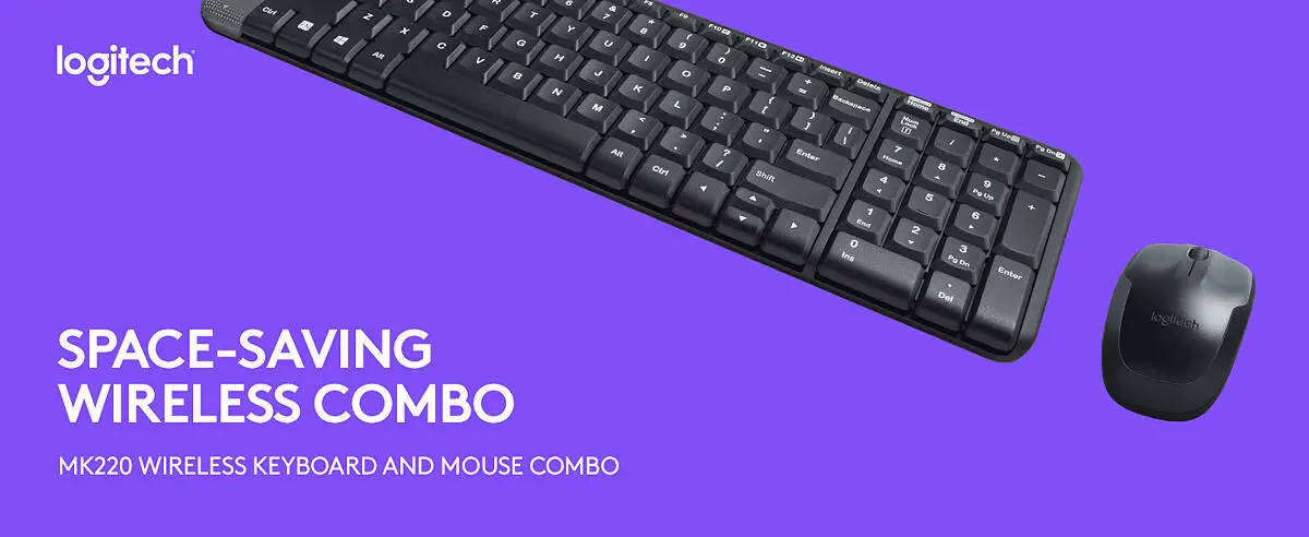 Logitech MK220 Compact Wireless Keyboard Mouse Desktop Set