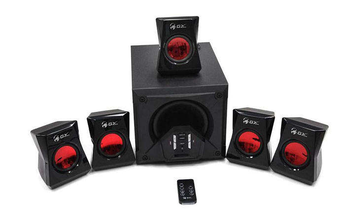 Genius GX SW-G5.1 3500 PC Gaming Speaker Set (5.1 Channels)(80W)(Black and Red)