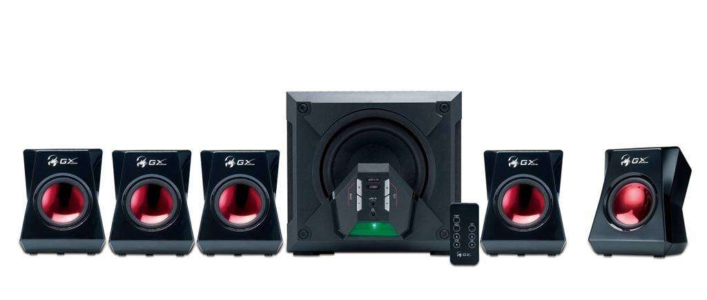 Genius GX SW-G5.1 3500 PC Gaming Speaker Set (5.1 Channels)(80W)(Black and Red)