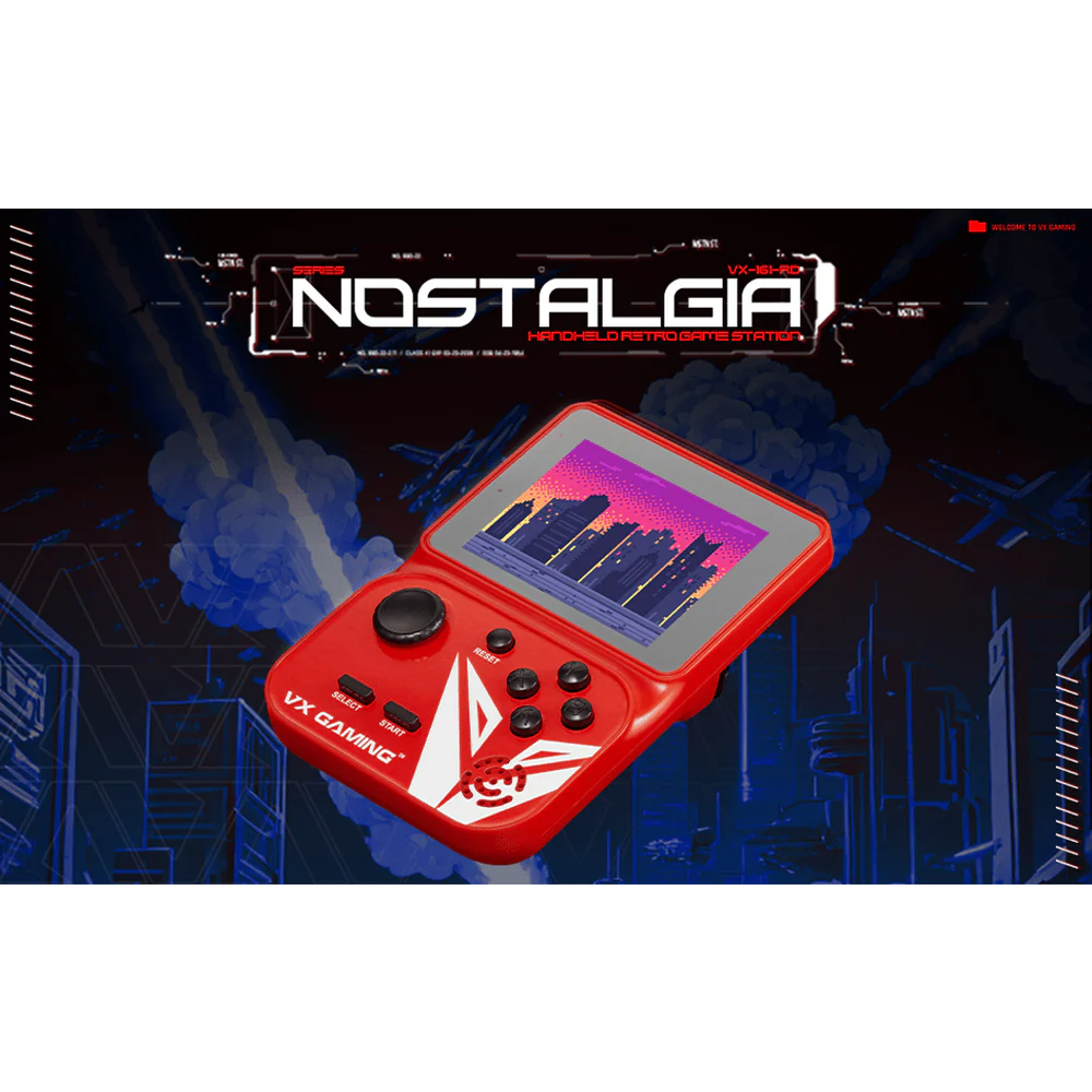 VX Gaming Nostalgia Series Handheld Retro Game Station with 4GB Micro SD