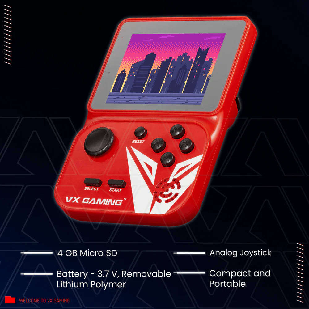 VX Gaming Nostalgia Series Handheld Retro Game Station with 4GB Micro SD