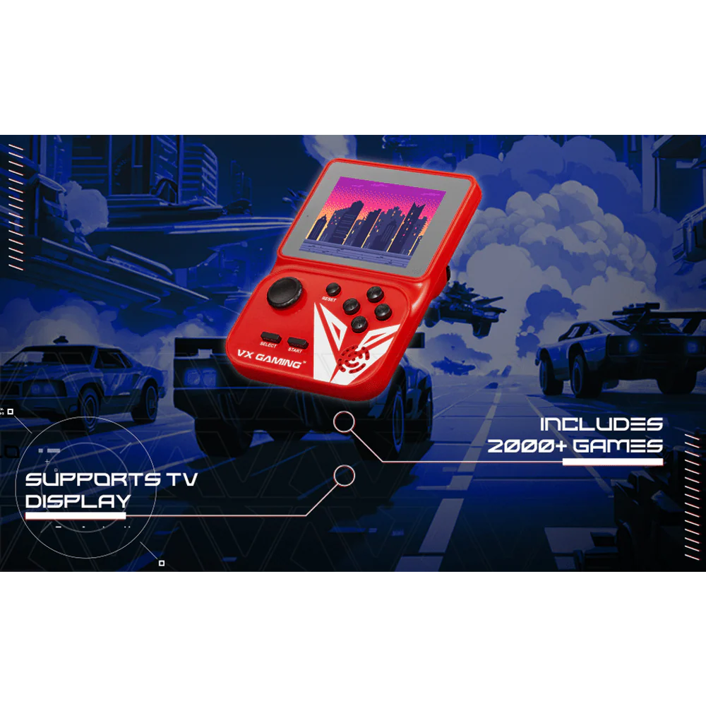 VX Gaming Nostalgia Series Handheld Retro Game Station with 4GB Micro SD