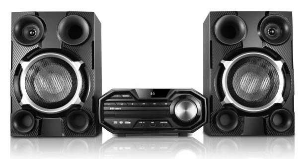 Hisense HA350 Mini HiFi System- 2.0 Channel Stereo Speakers, Total Power Output 100W RMS(2x50w) ,CD