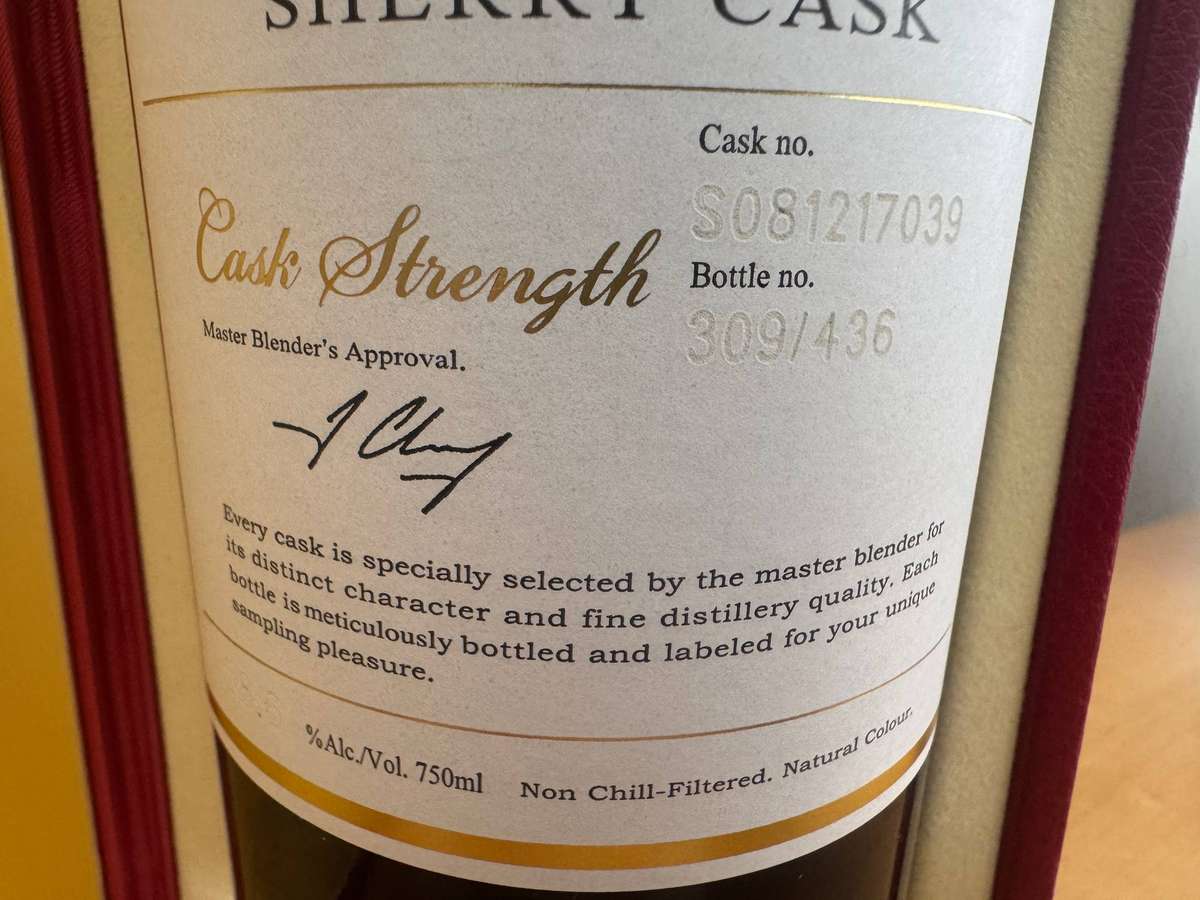 KAVALAN SHERRY CASK - BOTTLE# 309/436