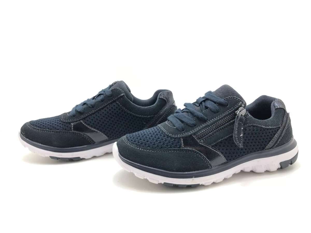 Navy Lace-up Sneakers