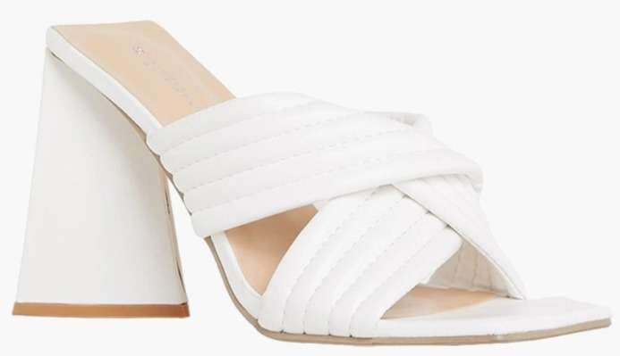 Leah Mule Heel - White