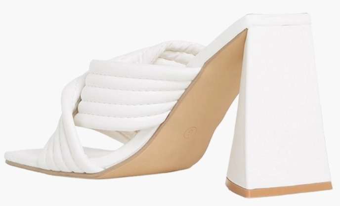 Leah Mule Heel - White