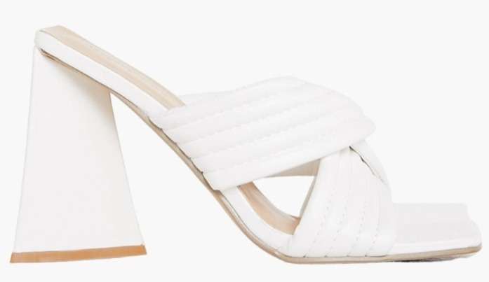 Leah Mule Heel - White