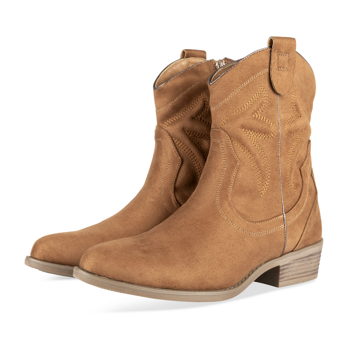 Merry Scott Women's Cowboy Boots with Plain Pattern and Zipper Closure