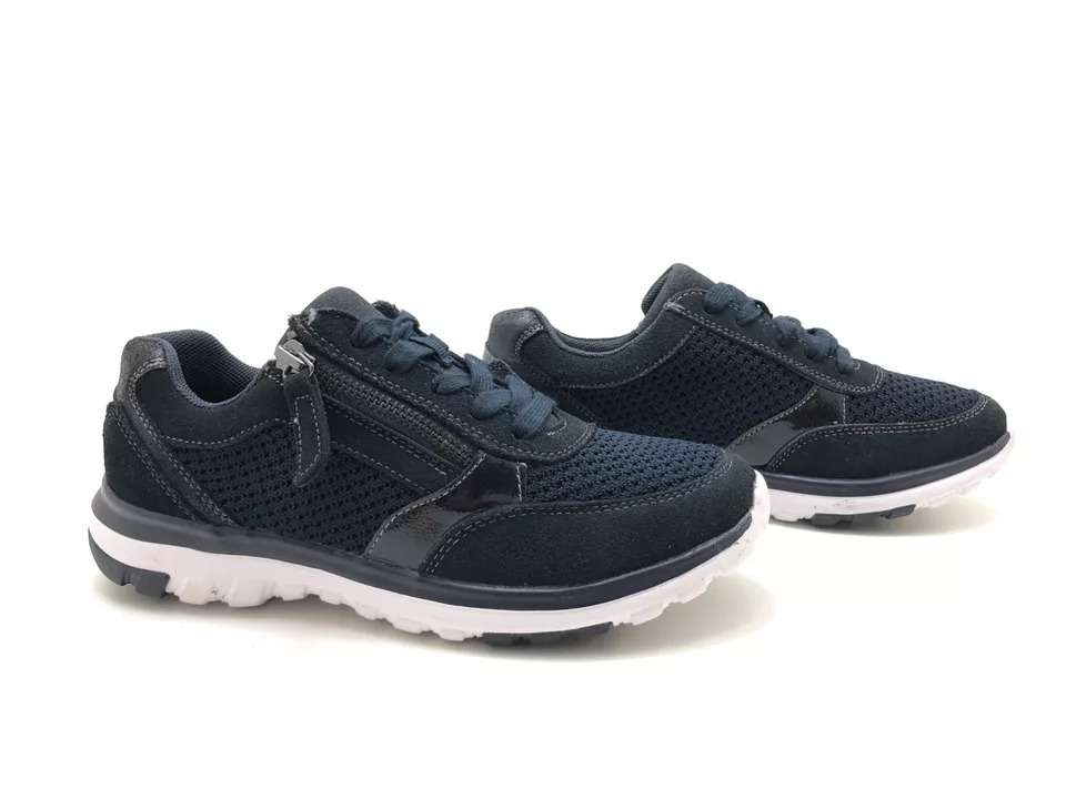 Navy Lace-up Sneakers