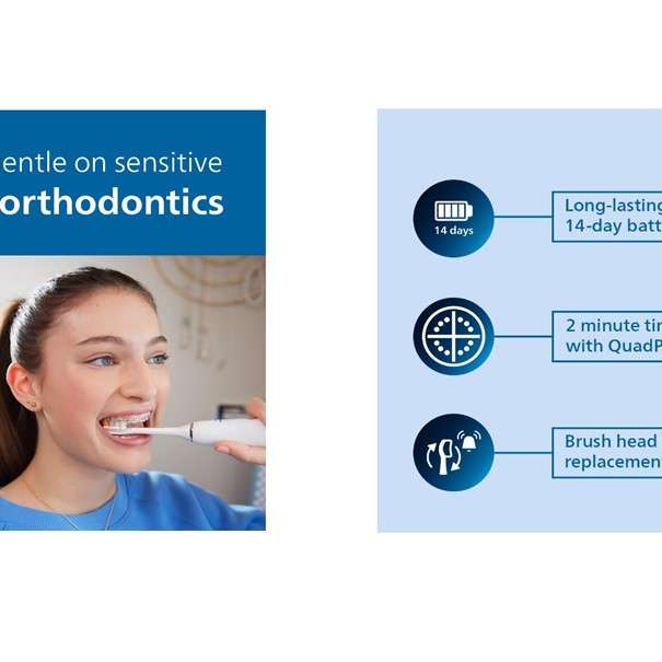 Philips Sonic pressure sensor  series HX6100 electric Toothbrush model HX6877