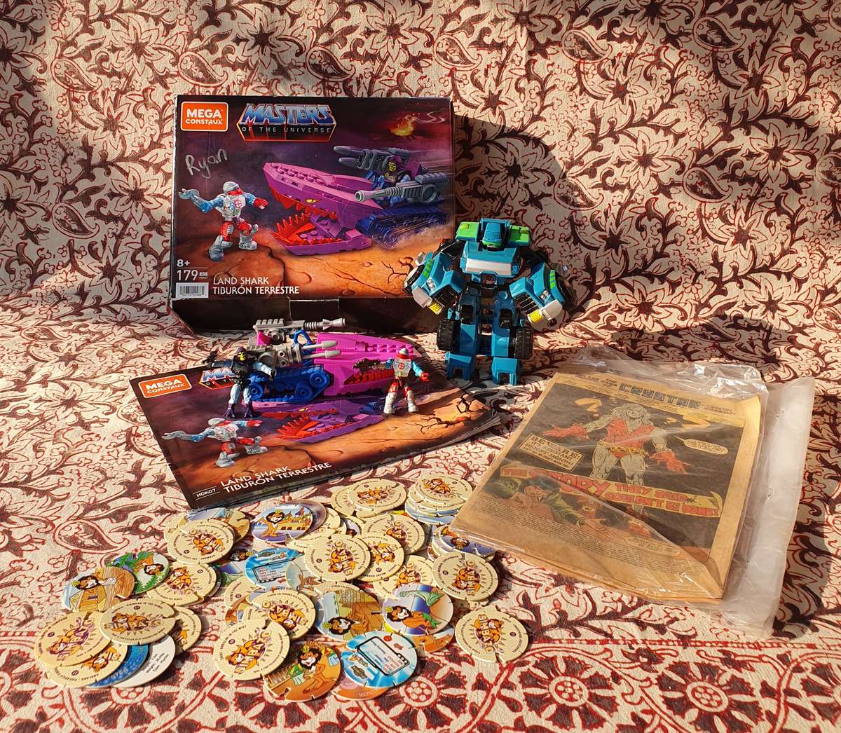 Vintage Toy Bundle, Master Of The Universe, Transformer, Comic & Simbazo Coins