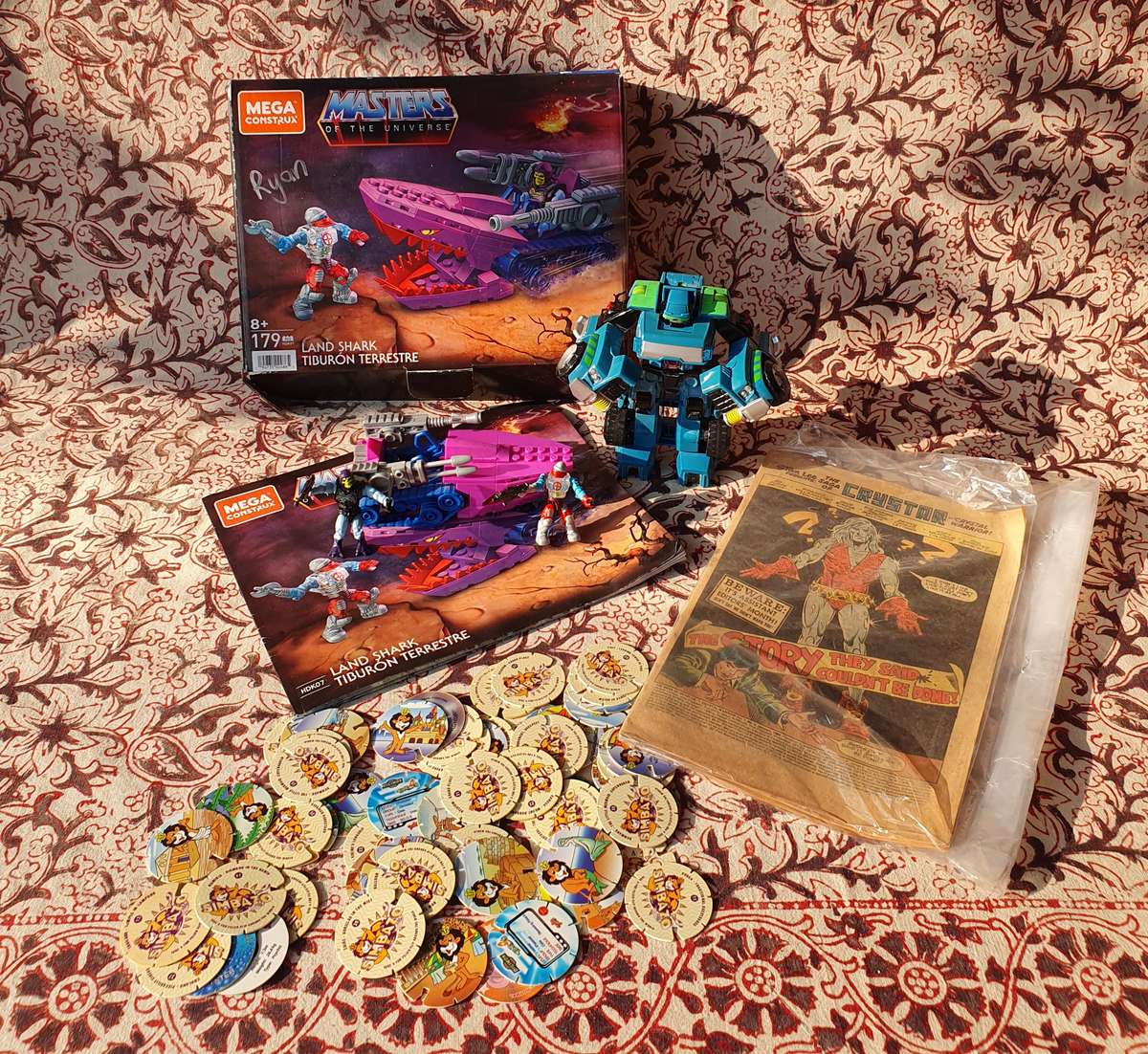 Vintage Toy Bundle, Master Of The Universe, Transformer, Comic & Simbazo Coins