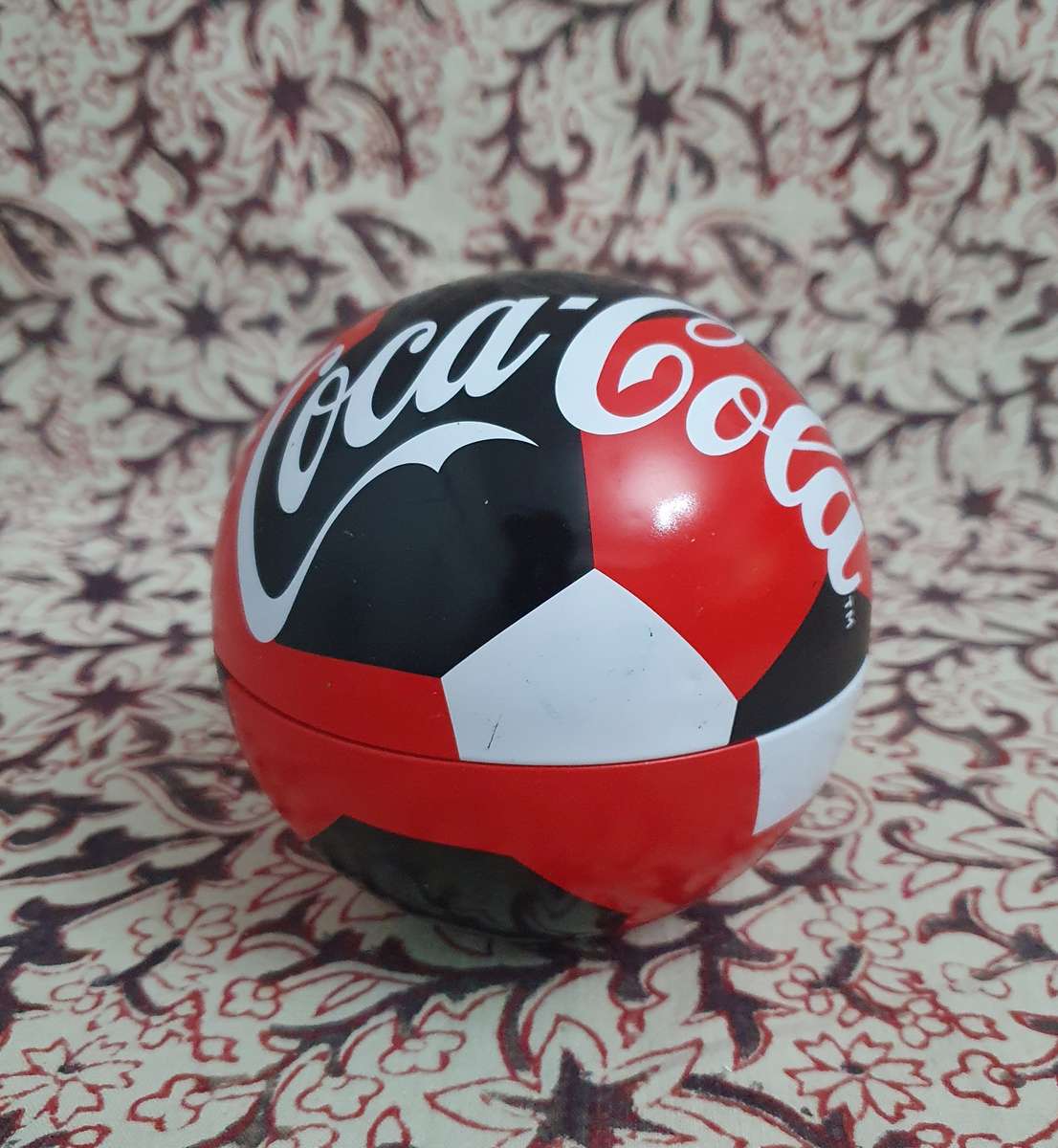 Coca Cola Memorabilia Bottle, Metal Soccor Ball & Metal Bottle