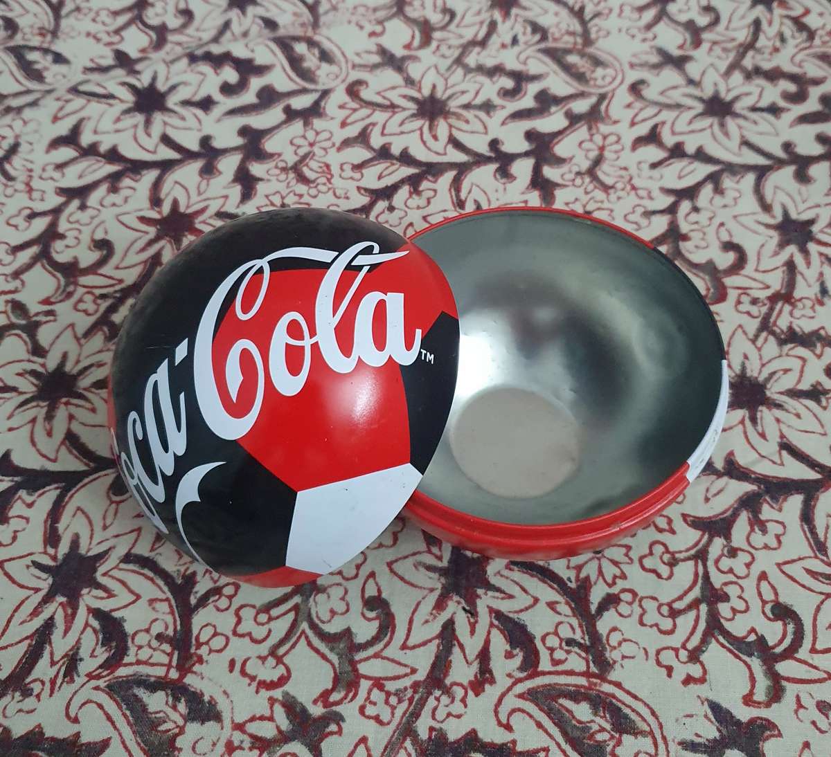 Coca Cola Memorabilia Bottle, Metal Soccor Ball & Metal Bottle