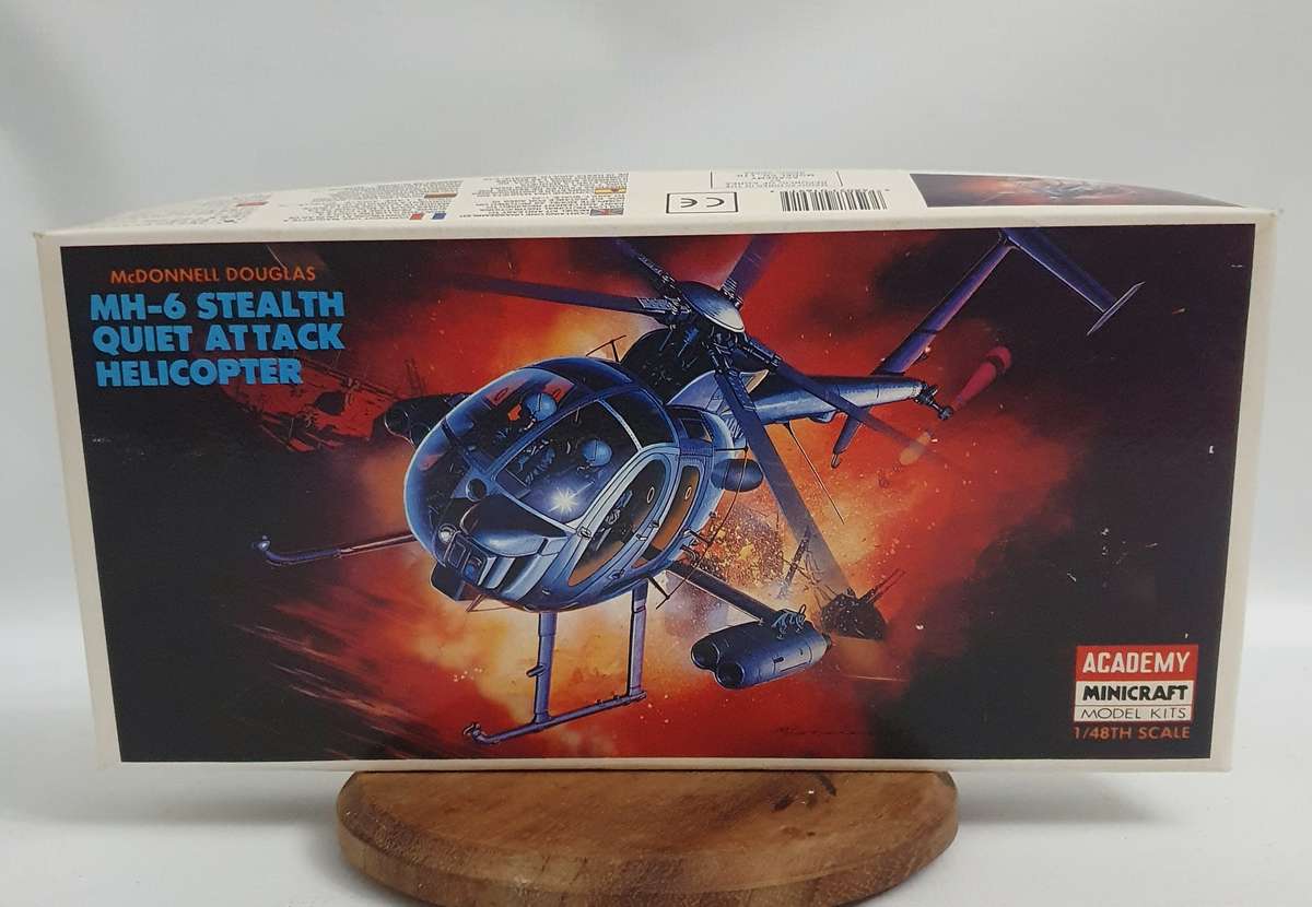 McDonnell Douglas MH-6 Stealth Quiet Attack Helicopter Academy Minicraft Model Kit 1:48th