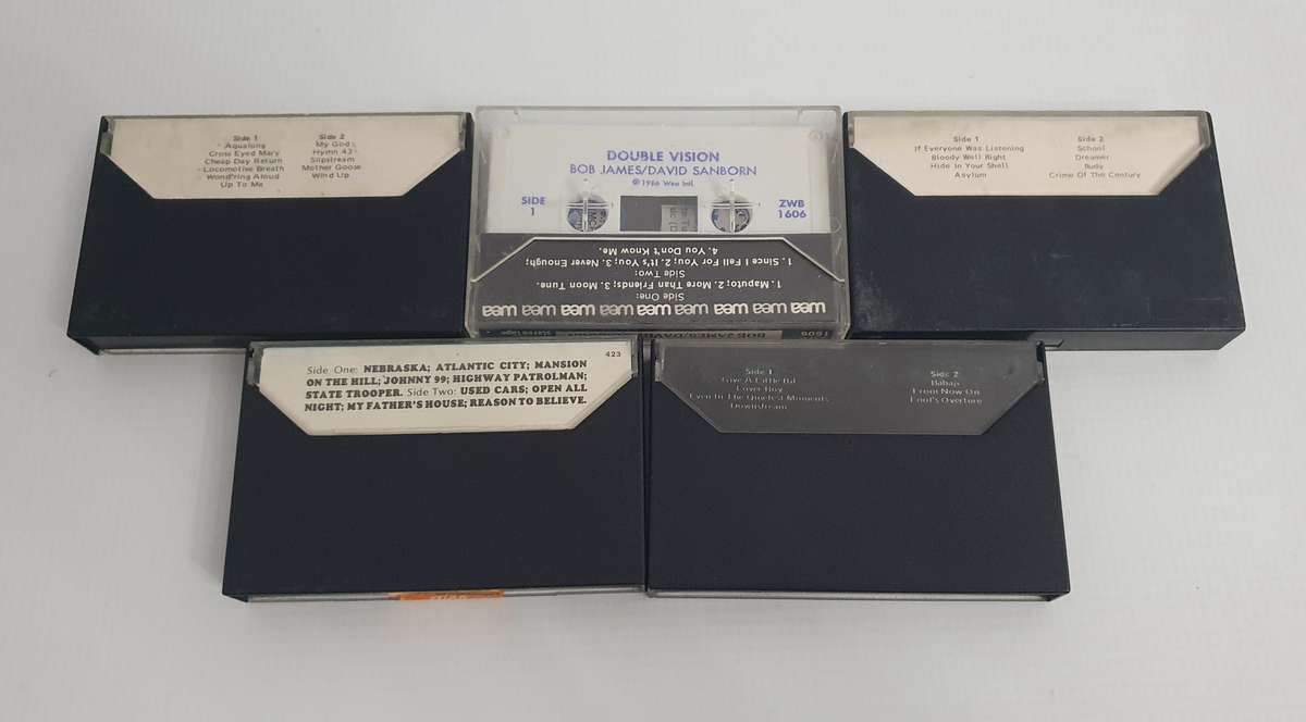 Jethro Tull, Bob James David Sanborn, Bruce Springsteen & Supertramp Cassette Stereo Tapes 5x
