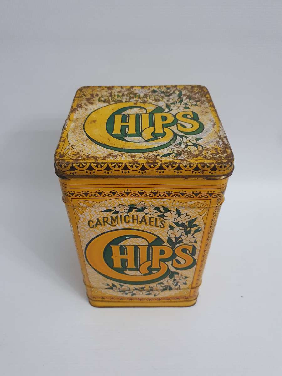 Car Michael's Chips, Colmans English Mustard, Five Roses Tea & Nugget Tins
