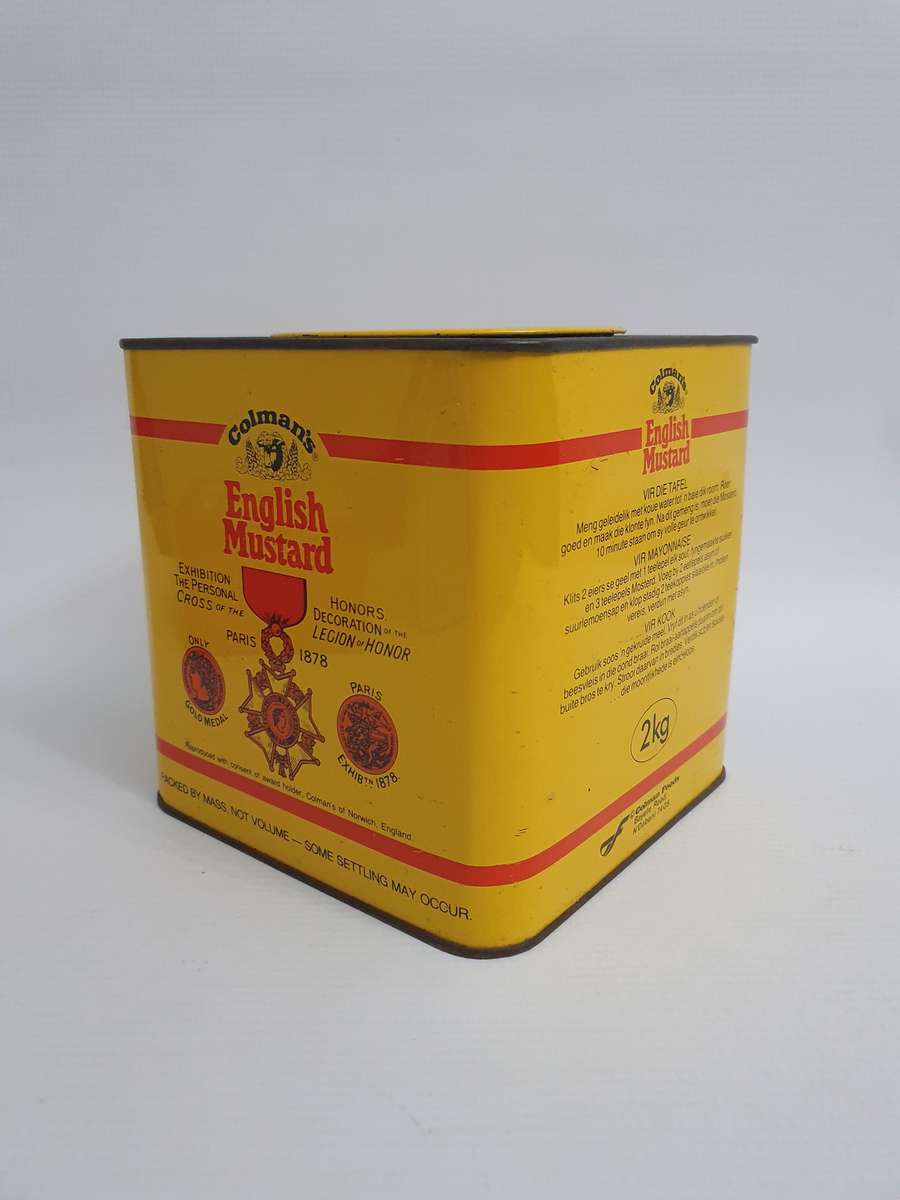 Car Michael's Chips, Colmans English Mustard, Five Roses Tea & Nugget Tins