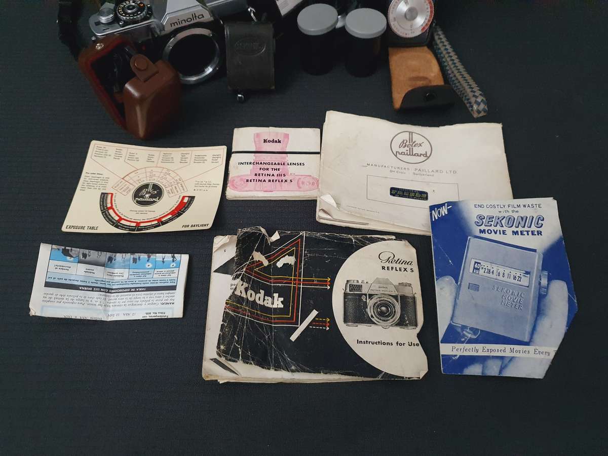 Paillard, Kodak & Minolta Camera Bundle & Attachments
