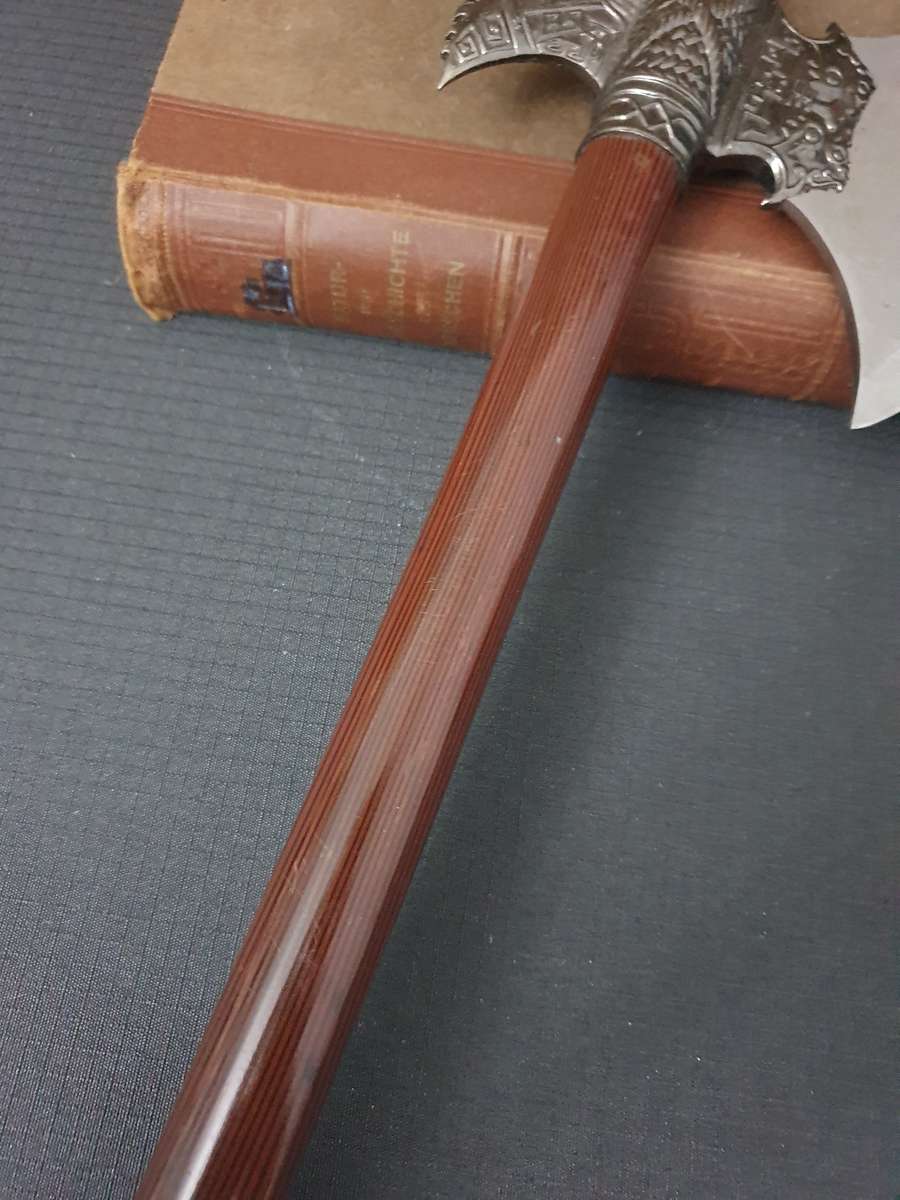 Chinese Styled Metal Battle Axe Wall Hanging Display