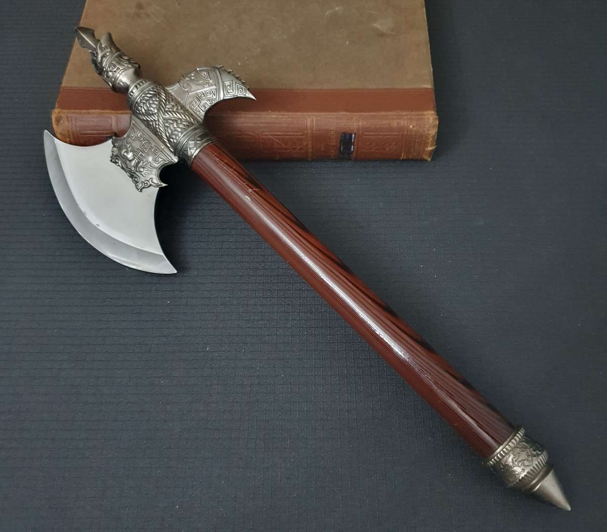 Chinese Styled Metal Battle Axe Wall Hanging Display