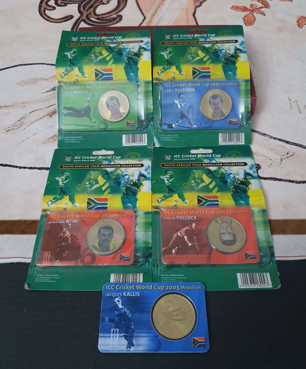 South African Team Medallion Collection ICC Cricket World Cup 2003 ( Sealed )