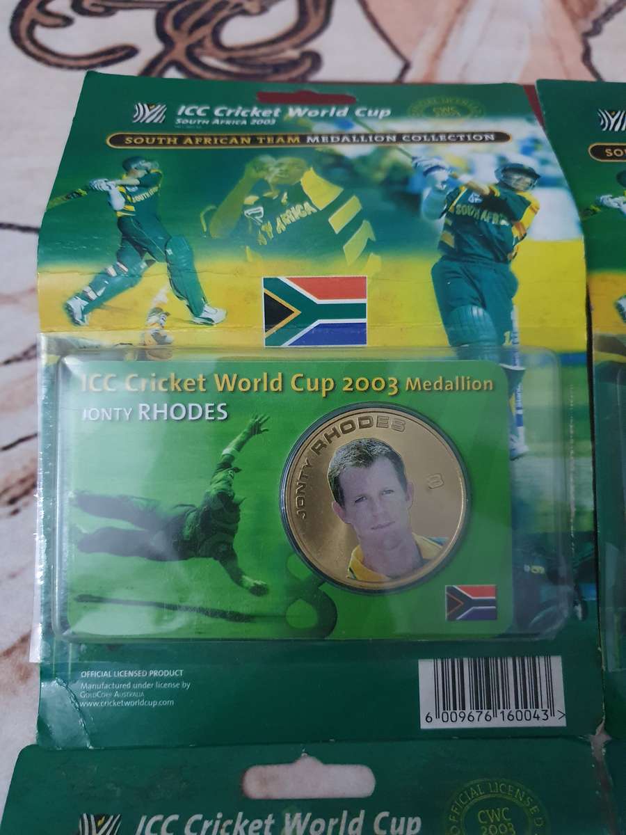 South African Team Medallion Collection ICC Cricket World Cup 2003 ( Sealed )