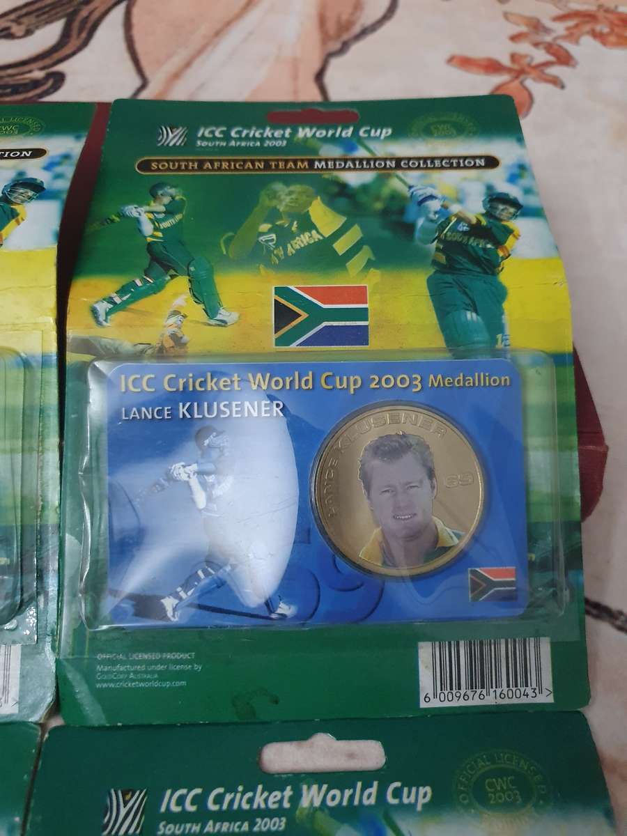 South African Team Medallion Collection ICC Cricket World Cup 2003 ( Sealed )