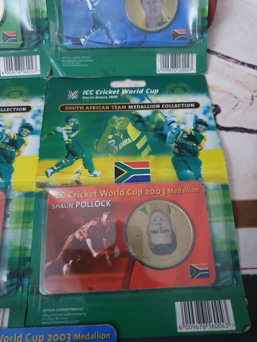 South African Team Medallion Collection ICC Cricket World Cup 2003 ( Sealed )