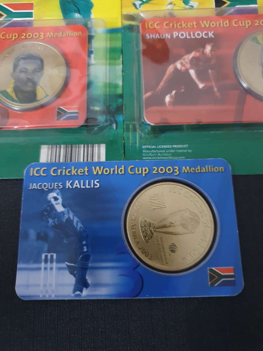 South African Team Medallion Collection ICC Cricket World Cup 2003 ( Sealed )