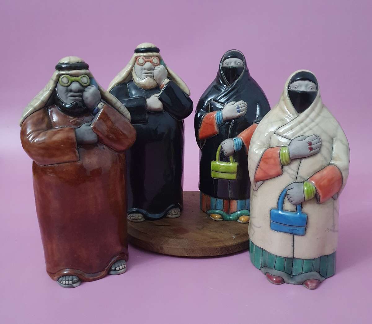 Iconic Image Raku Pottery Figurines  Made in South Africa