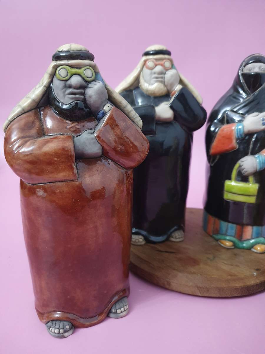 Iconic Image Raku Pottery Figurines  Made in South Africa
