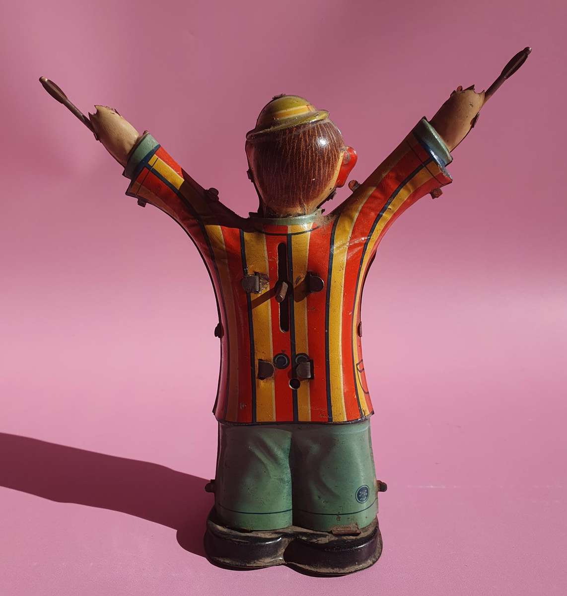 Vintage Circus Clown Tin Metal Toy Made in Japan