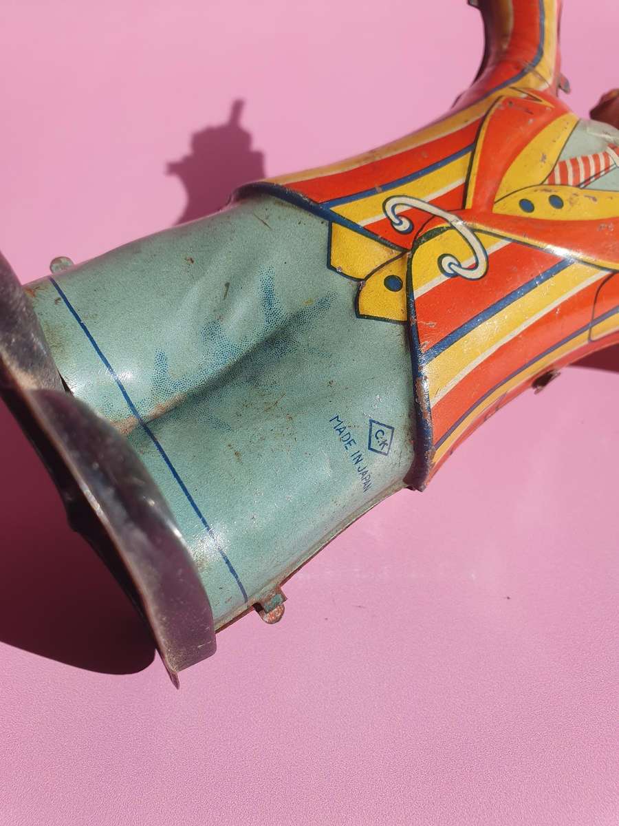 Vintage Circus Clown Tin Metal Toy Made in Japan