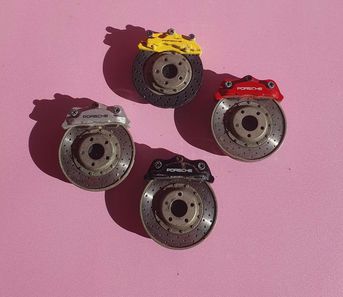 Porsche Brake Calipers Fridge Magnets 4x