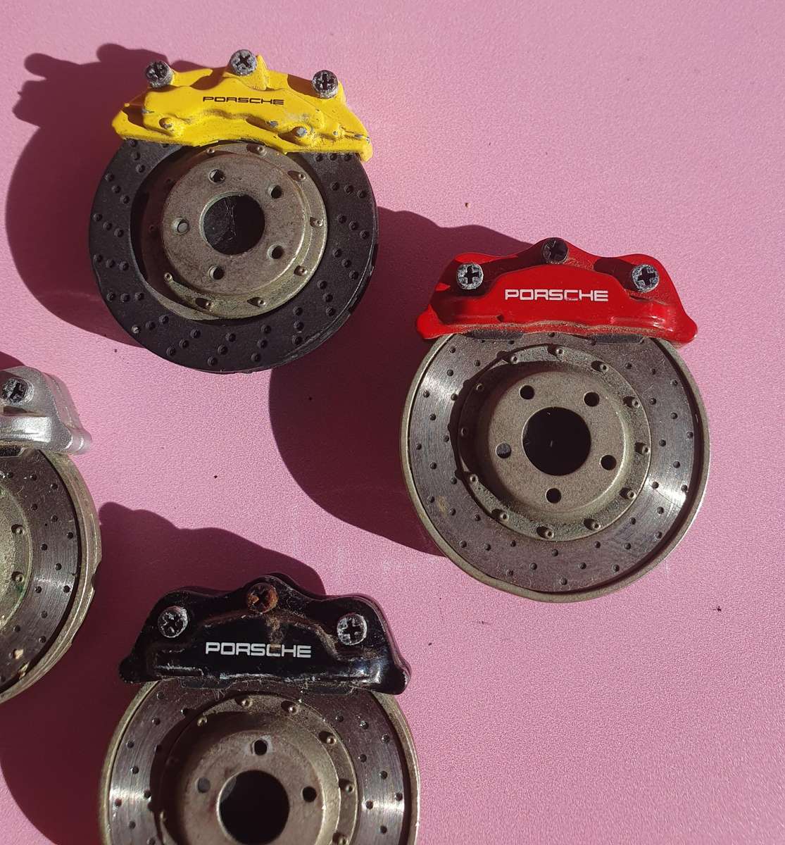 Porsche Brake Calipers Fridge Magnets 4x