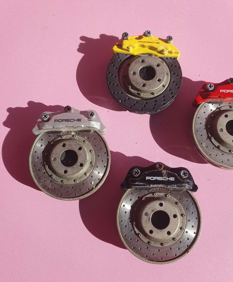 Porsche Brake Calipers Fridge Magnets 4x