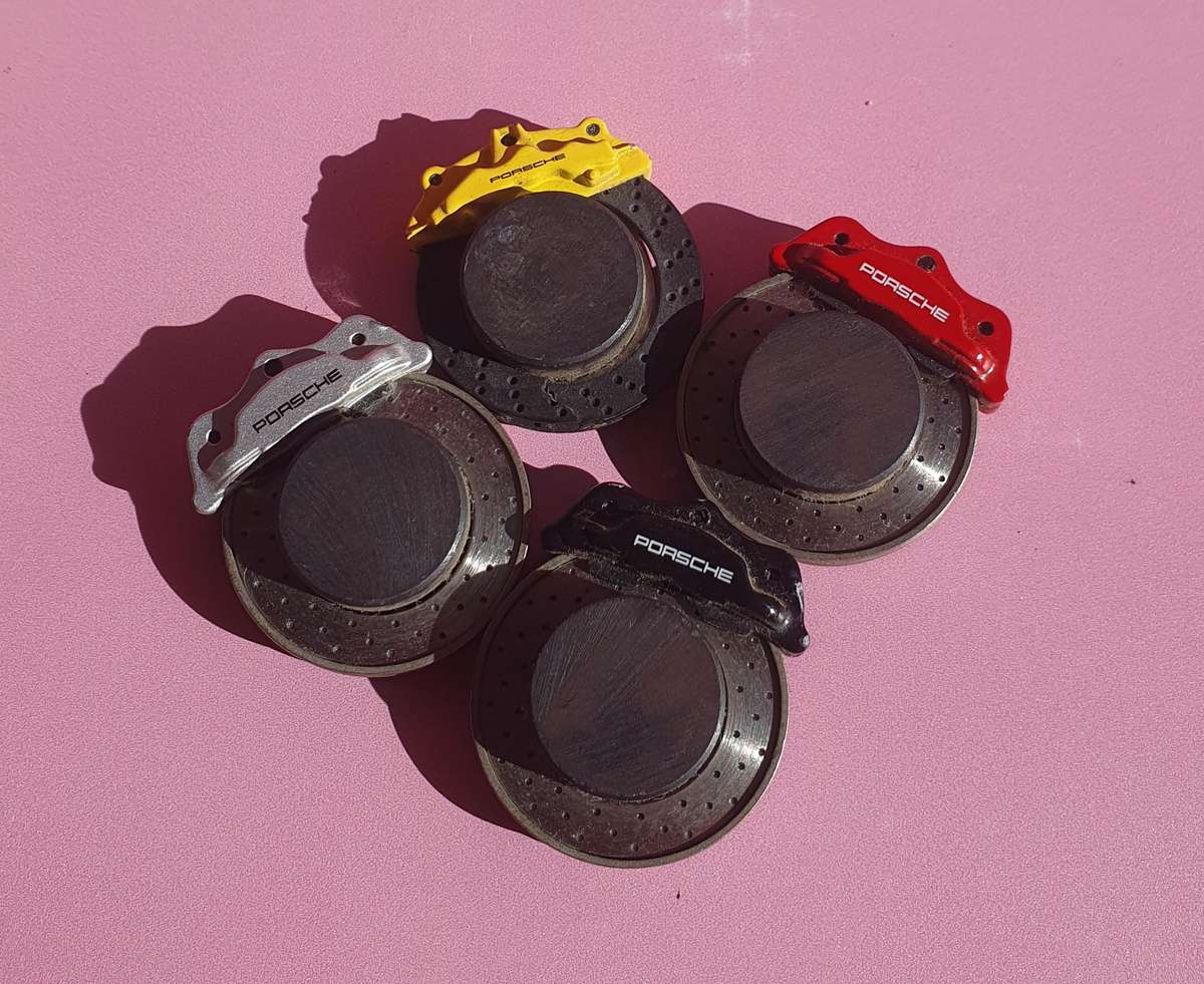 Porsche Brake Calipers Fridge Magnets 4x