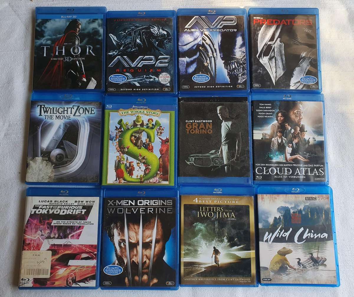 Blu Ray DVD Bundle Set 31x